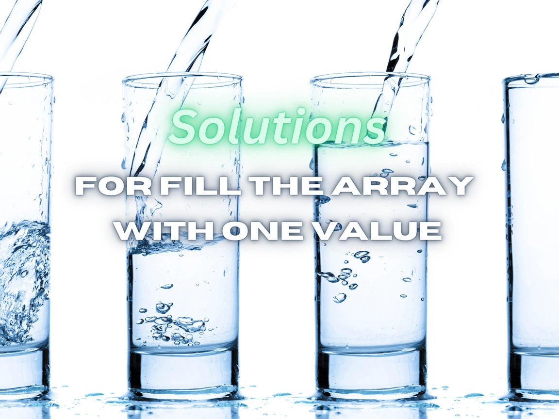 Solutions For Fill The Array With One Value In C# Image