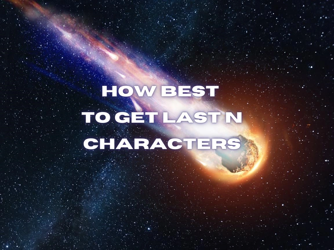 How Best In C# To Get Last N Characters Image