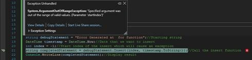 Argument Out of Range Exception Image